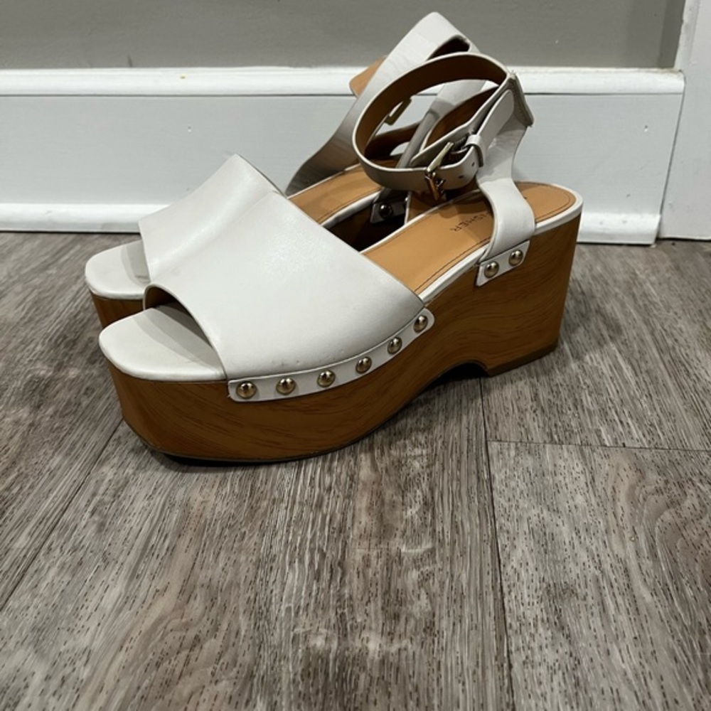 Marc Fisher Womens Leather Platform Slingbacks Sandals